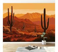 Papel Pintado Mural Fotográfico Anime para Salón Dormitorio Habitación Infantil - Decoración de Pared Desierto Cactus Montaña Fácil de Instalar Poster Mural Elegante 250An x 175Al cm