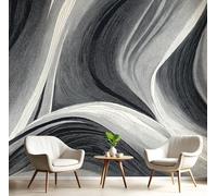 Papel Pintado Mural Personalizado 3D Decoración De Paredes, Líneas Y Ondas Abstractas, Póster Arte Impreso En Hd, Minimalismo Moderno,Tela De Seda Mural, 400×280 Cm Ideal Para Salón, Dormitorio