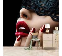 Papel Pintado Mural Personalizado 3D Decoración De Paredes, Maquillaje De Moda Belleza Fresco, Póster De Arte Impreso En Hd, Foto Impermeable, Peel And Stick Mural, Para Sala De Estar, Tv, Telón De F