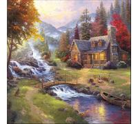 Papel Pintado Mural Personalizado Con Paisaje Pastoral Al Óleo.Decoración De Pared Para Salón,Sofá O Comedor-300X210Cm