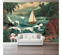 Papel pintado no tejido 350 x 256 cm, Plantas De Vela Póster fotográfico de arte de pared para cocina, dormitorio, sala de estar, habitación infantil, decoración de pared Vistoso