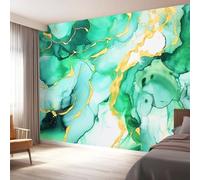 Papel pintado no tejido 400 x 280 cm, Patrón De Mármol Póster fotográfico de arte de pared para cocina, dormitorio, sala de estar, habitación infantil, decoración de pared Verde Esmeralda