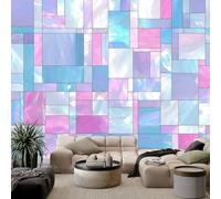 Papel pintado no tejido 500 x 280 cm abstracto cuadrícula geométrica mosaico papel pintado panorámico cuadros de pared tapiz foto decoración de pared sala de estar dormitorio infantil y restaurante