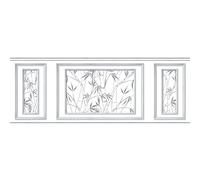 Papel pintado no tejido madera imitación bambú decoración única, 75 cm x 250 cm, ideal para crear un bosque interior.
