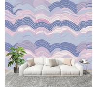 Papel Pintado Panorámico 250x175 cm RomáNtico Minimalista Con LíNeas Limpias Personalizable Fotomurales No Tejido Póster Pared Decoración Rosa 3D Duradero y Resistente a las manchas Fotomurales