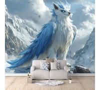 Papel Pintado Panorámico 3d Bestia Mítica 3D TNT Papel Tapiz Montaña Nevada Decoración De la Pared Murales para Salón, Dormitorio, Habitación para Niños, TV-250x175cm