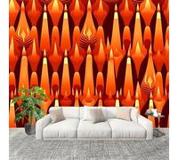 Papel Pintado Panorámico Abstracto GeoméTrico PatróN de Vela - Fotomurales - Grandes Murales Color Naranja Póster para Salón, Adulto Habitación de los Niños, Estudio Decoración 400x280 cm