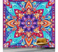 Papel Pintado Panorámico - Bohemio Dibujos Animados Mandala Mural Fotográfico Artístico 150 x 105 cm, Vistoso Papel Pintado No Tejido Decoración De Pared Sala Oficina Salón Dormitorio