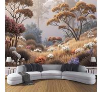 Papel Pintado Panorámico Borde Del Bosque Australiano, Papel Tapiz Seda Paisaje Natural Otoñal Decoración De La Pared Murales Para Dormitorio Habitación 400x280cm