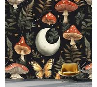 Papel Pintado Panorámico - Bosque De Cuento De Hadas Plantas Hojas Mural Fotográfico Artístico 200 x 140 cm, Negro Papel Pintado No Tejido Decoración De Pared Sala Oficina Salón Dormitorio