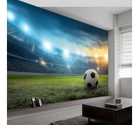 Papel pintado panorámico campo fútbol pradera fútbol americano, papel pintado estilo deportivo para dormitorio salón comedor - Decoración mural moderna fondo fotográfico artístico 500An x 280Al cm
