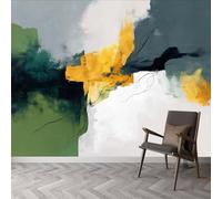 Papel pintado panorámico con textura de rayas, papel pintado estilo mármol extraíble impermeable - mural fácil de colocar - Decoración de pared para sala de estar, dormitorio infantil, 450 x 315 cm