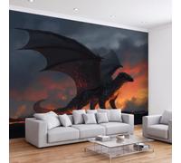 Papel pintado panorámico de pájaros silvestres, 250 x 175 cm, arte de fantasía, mitología, animales, dragón, mural, efecto 3D, póster decorativo para dormitorio, sala de estar, guardería