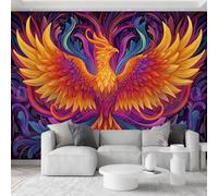 Papel pintado panorámico de Phoenix Fénix 300 x 210 cm Papel pintado fotográfico, pintura digital pared moderna - tela no tejida Tapiz para pared de acento sala de juegos estudio