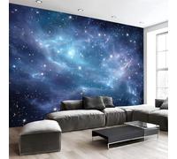 Papel Pintado Panorámico Estilo Arte Digital Ciencia Ficción 350 X 256 Cm Fotomurales No Tejido Con El Vasto Cielo Estrellado, Murales Decoración Póster Pared Personalizado 3D Para Salón Dormitorio
