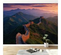 Papel Pintado Panorámico Fotografía de Paisaje 500An x 280Al cm, Foto Mural Papel Pintado Verde Montañas Arquitectura - Póster Mural y Cuadros para Salón Dormitorio Decoración Interior del Hogar
