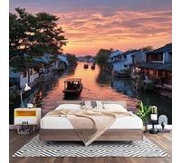 Papel Pintado Panorámico Fotomurales Multicolor 300x210 cm, Murales de Pared Decoración Póster in Tejido No Tejido Arquitectura China Personalizado 3D Para Salón Dormitorio Oficina