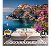 Papel Pintado Panorámico Fotomurales Paisajes de Islas y OcéAnos 400x280 cm, Murales de Pared Decoración Póster in Tejido No Tejido Azul Personalizado 3D Para Salón Dormitorio Oficina