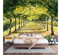 Papel Pintado Panorámico Fotomurales PatróN de ViñEdo de Verano 450x315 cm, Murales de Pared Decoración Póster in Tejido No Tejido Estilo de Pintura Al óLeo Personalizado 3D Para Salón Dormitorio