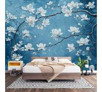 Papel Pintado Panorámico Fotomurales Pintura Al óLeo de OrquíDeas 450x315 cm, Murales de Pared Decoración Póster in Tejido No Tejido Multicolor Personalizado 3D Para Salón Dormitorio Oficina