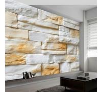Papel pintado panorámico geometría rocas rayas, foto mural moderna 300An x 210Al cm - Papel pintado decoración hogar texturas arquitectónicas para salón habitación habitación infantil oficina