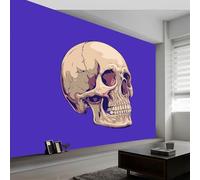 Papel Pintado Panorámico Gótico Esqueleto Calavera, Foto Mural Moderna 250An x 175Al cm - Papel Pintado Decoración Hogar Estilo Caricatura para Salón Habitación Habitación Infantil Oficina