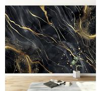 Papel pintado panorámico lujoso 250An x 175Al cm, tapiz mural decoración salón - Papel pintado diseño moderno mármol rayas líneas doradas rayas para habitación infantil decoración mural