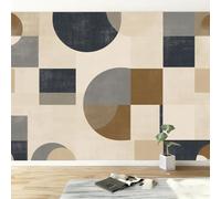Papel pintado panorámico moderno patrón geométrico cuadrados, papel pintado geometría europea para dormitorio salón comedor - Decoración mural moderna fondo fotográfico artístico 350An x 256Al cm