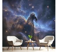 Papel Pintado Panorámico Nebulosa Espacial 150×105cm Fotomurales No Tejido, Universo Luz Estrellas Mural Foto Decoración Póster Pared 3D Para Salón Fotográfico Dormitorio Pared Sala