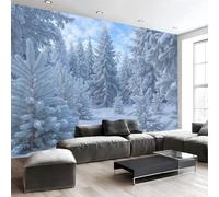 Papel Pintado Panorámico País Los Sueños 250 X 175 Cm Fotomurales No Tejido Con Paisaje Bosque Invernal, Murales Decoración Póster Pared Personalizado 3D Para Salón Dormitorio