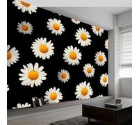 Papel Pintado Panorámico Plantas Flores Margaritas, Foto Mural Moderna 450An x 280Al cm - Papel Pintado Decoración Hogar Estilo Minimalista para Salón Habitación Habitación Infantil Oficina