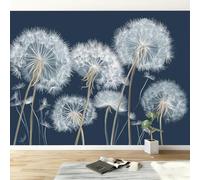Papel pintado panorámico plantas geométrico floral, foto mural moderna 450An x 280Al cm - Papel pintado decoración hogar contemporáneo para salón habitación habitación infantil oficina