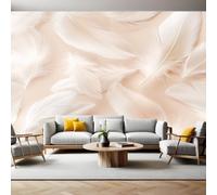 Papel Pintado Panorámico Pluma abstracta 250 x 175 cm White Póster de Pared Decorativo para Adultos y Niños