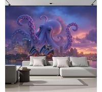 Papel Pintado Panorámico Pulpo De La Ópera De Sídney - Mural Fotográfico Arte Fantástico 200x140cm, Papel Pintado Seda Decoración De Pared Sala Oficina Salón Dormitorio