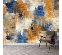 Papel pintado Panorámico Shabby Chic, papel pintado retro geometría textura póster mural gigante - mural moderno personalizado para sala de estar, dormitorio infantil, restaurante, 300 x 210 cm (largo