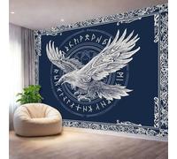 Papel Pintado Panorámico Tejido No Tejido 250 x 175 cm, Papel Tapiz Fotográfico Abstracto Runas Vikingas Águila para Dormitorio Sala de Estar - Marina De Guerra Habitación Infantil Mural