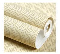 Papel pintado Papel pintado de tela no tejida con entramado for sala estar, dormitorio, fondo clásico zen(Shallow khaki,0. 53x3.0m)