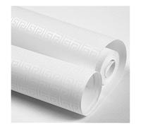 Papel pintado Papel pintado de tela no tejida con entramado for sala estar, dormitorio, fondo clásico zen(Off white,0. 53x9.5m)