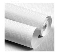 Papel pintado Papel pintado de tela no tejida con entramado for sala estar, dormitorio, fondo clásico zen(Light gray,0. 53x9.5m)