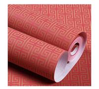 Papel pintado Papel pintado de tela no tejida con entramado for sala estar, dormitorio, fondo clásico zen(Retro red,0. 53x3.0m)