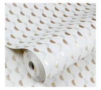 Papel pintado Papel pintado ligero de lujo for dormitorio, sala estar, TV, fondo a rayas blanco(WHITE,0. 53x2m)