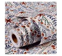 Papel pintado Papel tapiz autoadhesivo con estampado de flores, pegatinas pared extraíbles for modificar muebles dormitorio(Purple,53x1000cm)