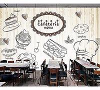 Papel pintado para cocina personalizada Café fresco para cafetería Bar Restaurante Pastelería Decoración de la pared posterior Papel tapiz no tejido Papel tapiz 3D Decoración-200cm×140cm
