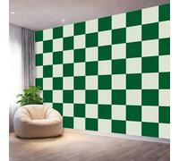Papel pintado para niños, Minimalismo Cuadrícula Bloque De Colorful Mural De Moda Para Decoración De Habitación De Niños, 250 x 175 cm obra de arte grande papel pintado para adolescentes, Verde
