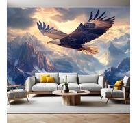 Papel Pintado para Pared Águila en la montaña nevada al atardecer 400 x 280 cm Fotográfico Mural de Pared no Tejido Moderno Decor de Paredes Salón Dormitorio Pasillo Comedor