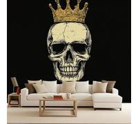 papel pintado pared 200x140cm Hermoso Esqueleto papel pintado infantil Serie Poder Y Nobleza Efecto 3D Ilusión Óptica Arte de Pared Fotomurales Modernos Cortable a Medida Resistente a Arañazos