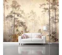 Papel Pintado Pared 3D 200 x 140 cm（WxH, Murales Acuarela Bosque Plantas - Decoración de Pared para Sala de Estar Dormitorio Sofá Desnudo Respetuoso