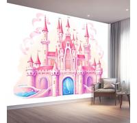 Papel Pintado Pared 3D 200 x 140 cm（WxH, Murales Fantasy Cartoon Castle Hot Air Balloon - Decoración de Pared para Sala de Estar Dormitorio Sofá White Respetuoso