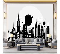 Papel Pintado Pared 3D 250 x 175 cm（WxH, Murales Minimalismo Arquitectura Geometría - Decoración de Pared para Sala de Estar Dormitorio Sofá Blanco Respetuoso