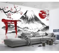 Papel Pintado Pared 3D Flores Rosas De Montaña En Blanco Y Negro Fotomurales 3D Papel Tapiz Moderno Murales Dormitorio -ZX05730-350x250cm